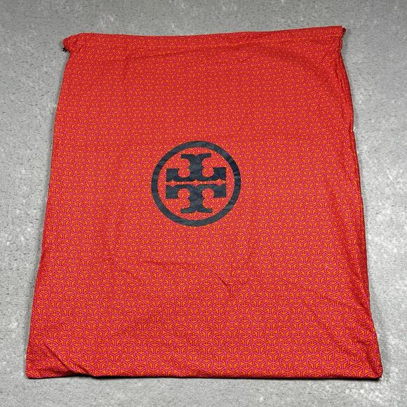 Tory Burch Dust Bag Large Orange Logo Drawstring Cloth Protector - Picture 1 of 8